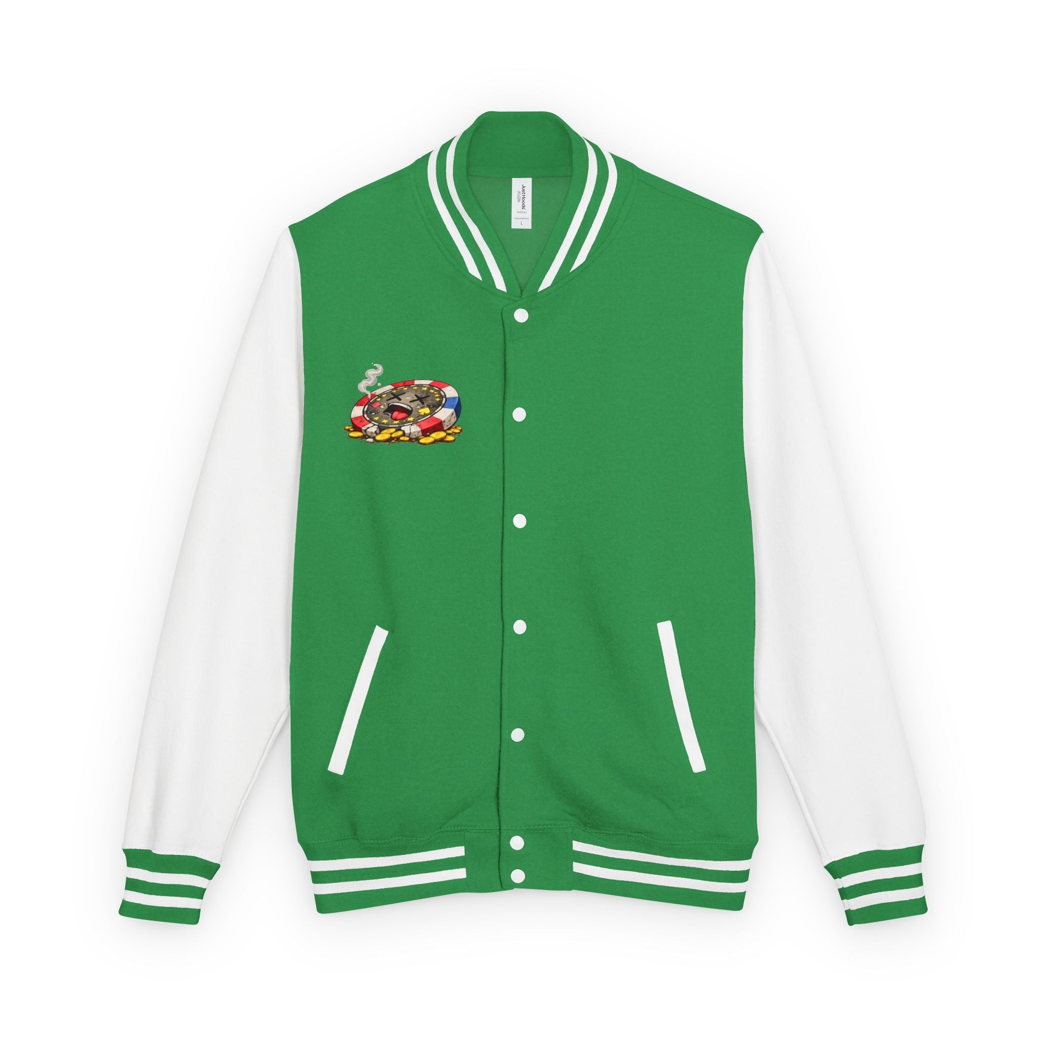 Casino Chip Varsity Jacket — Cute Lucky Chip Design - LUCKY THR3ADS