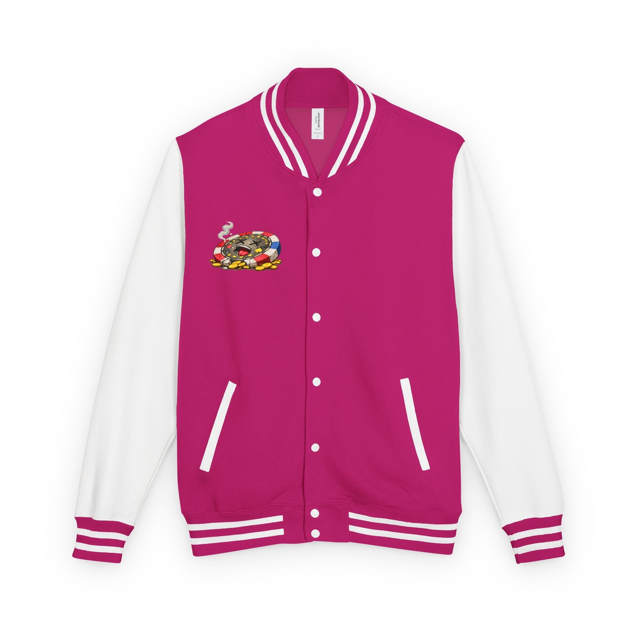 Casino Chip Varsity Jacket — Cute Lucky Chip Design - LUCKY THR3ADS
