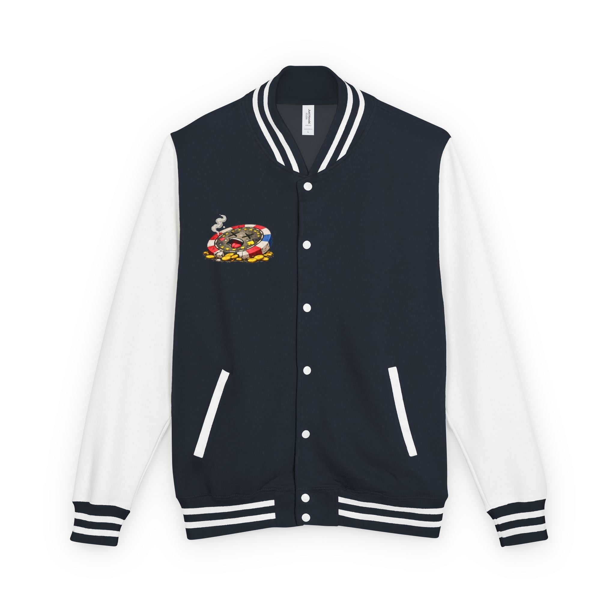 Casino Chip Varsity Jacket — Cute Lucky Chip Design - LUCKY THR3ADS