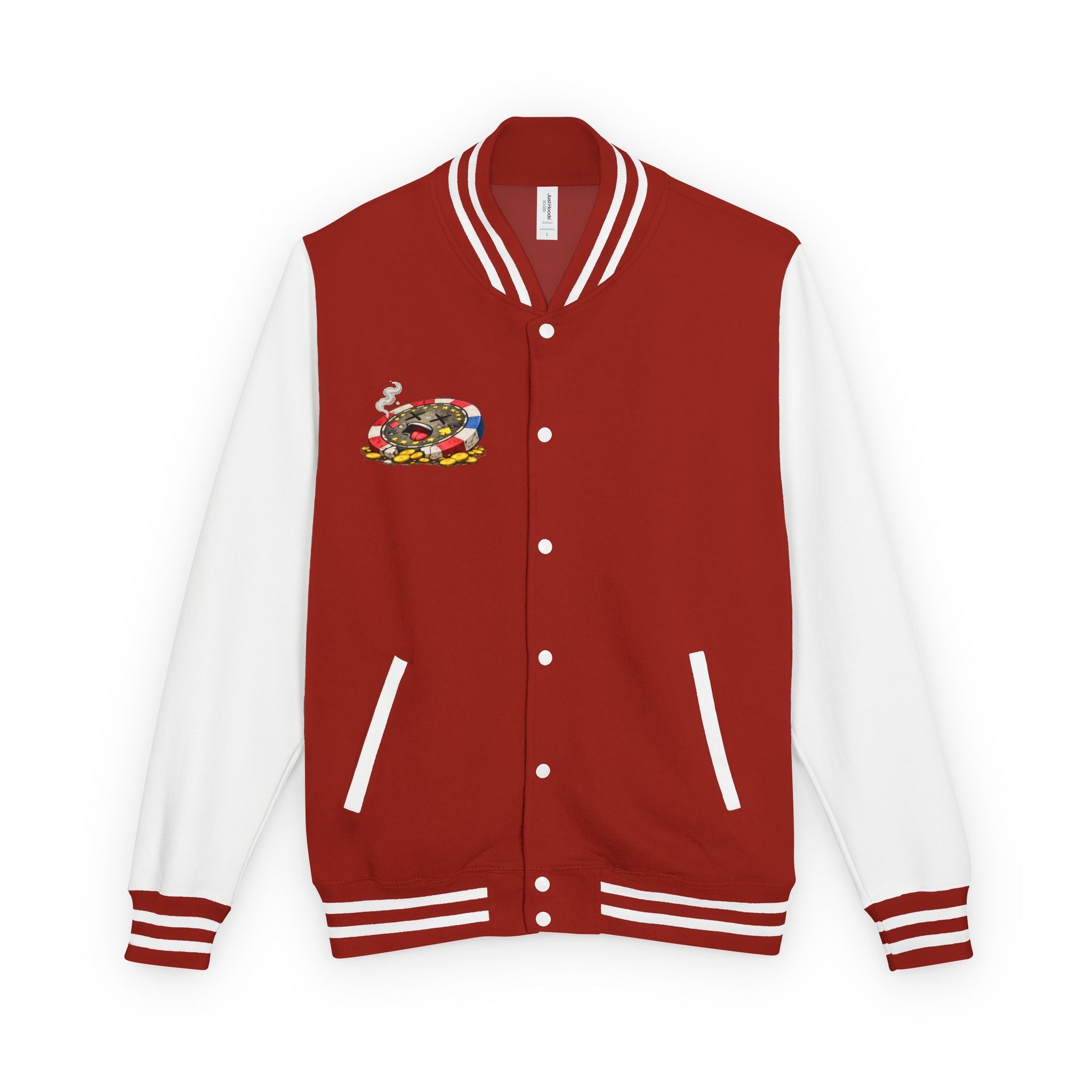 Casino Chip Varsity Jacket — Cute Lucky Chip Design - LUCKY THR3ADS