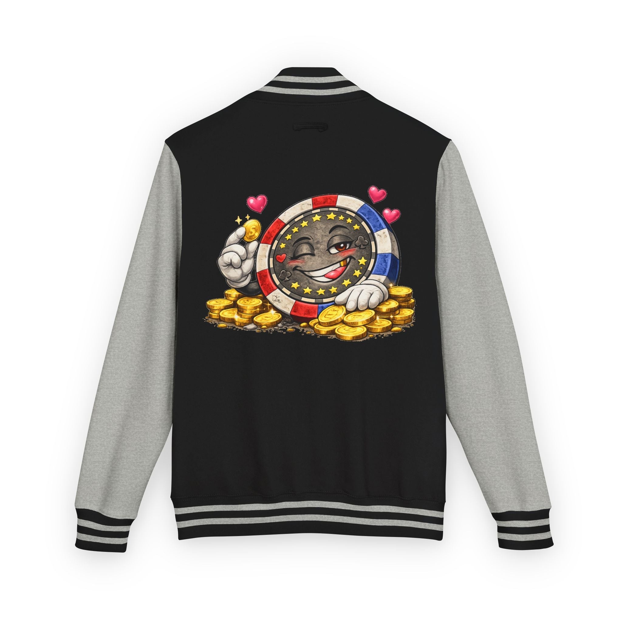Casino Chip Varsity Jacket — Cute Lucky Chip Design - LUCKY THR3ADS