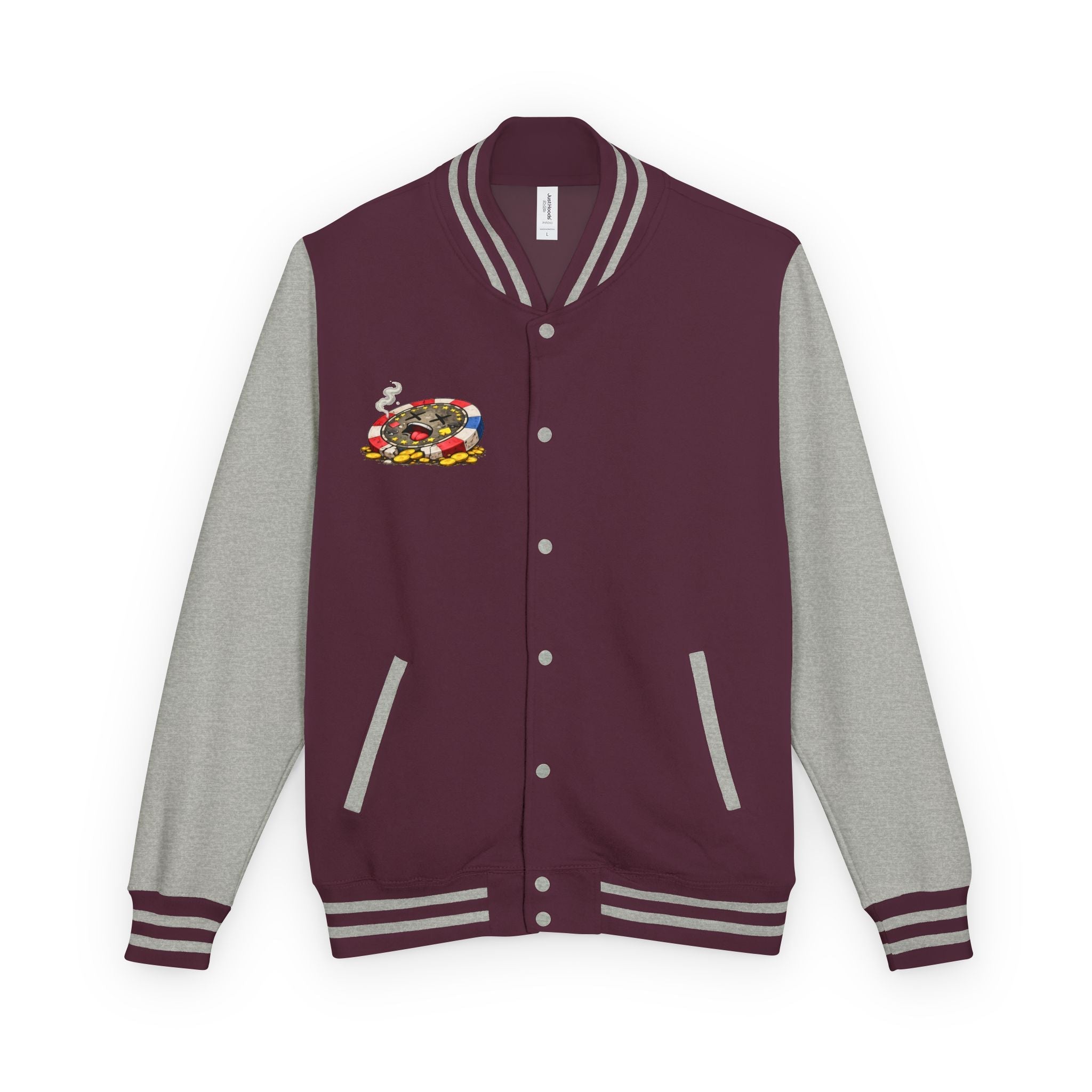 Casino Chip Varsity Jacket — Cute Lucky Chip Design - LUCKY THR3ADS