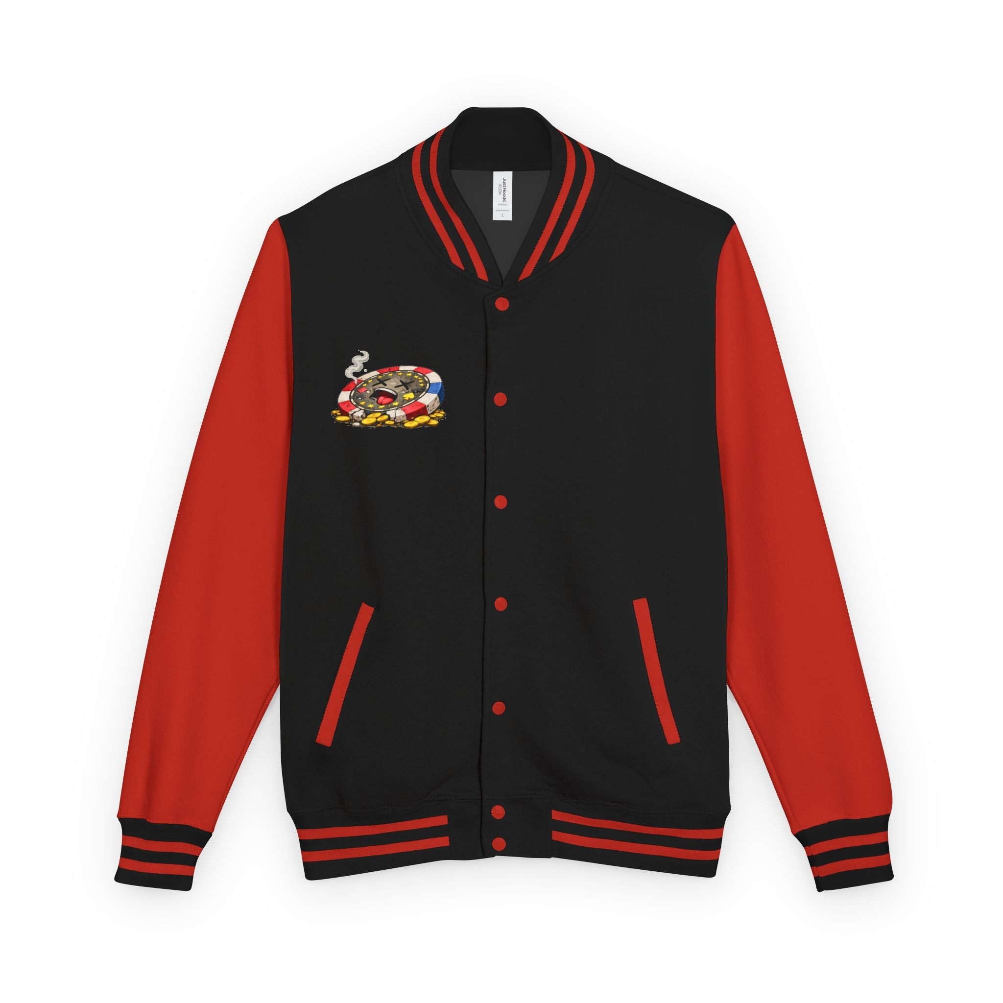 Casino Chip Varsity Jacket — Cute Lucky Chip Design - LUCKY THR3ADS