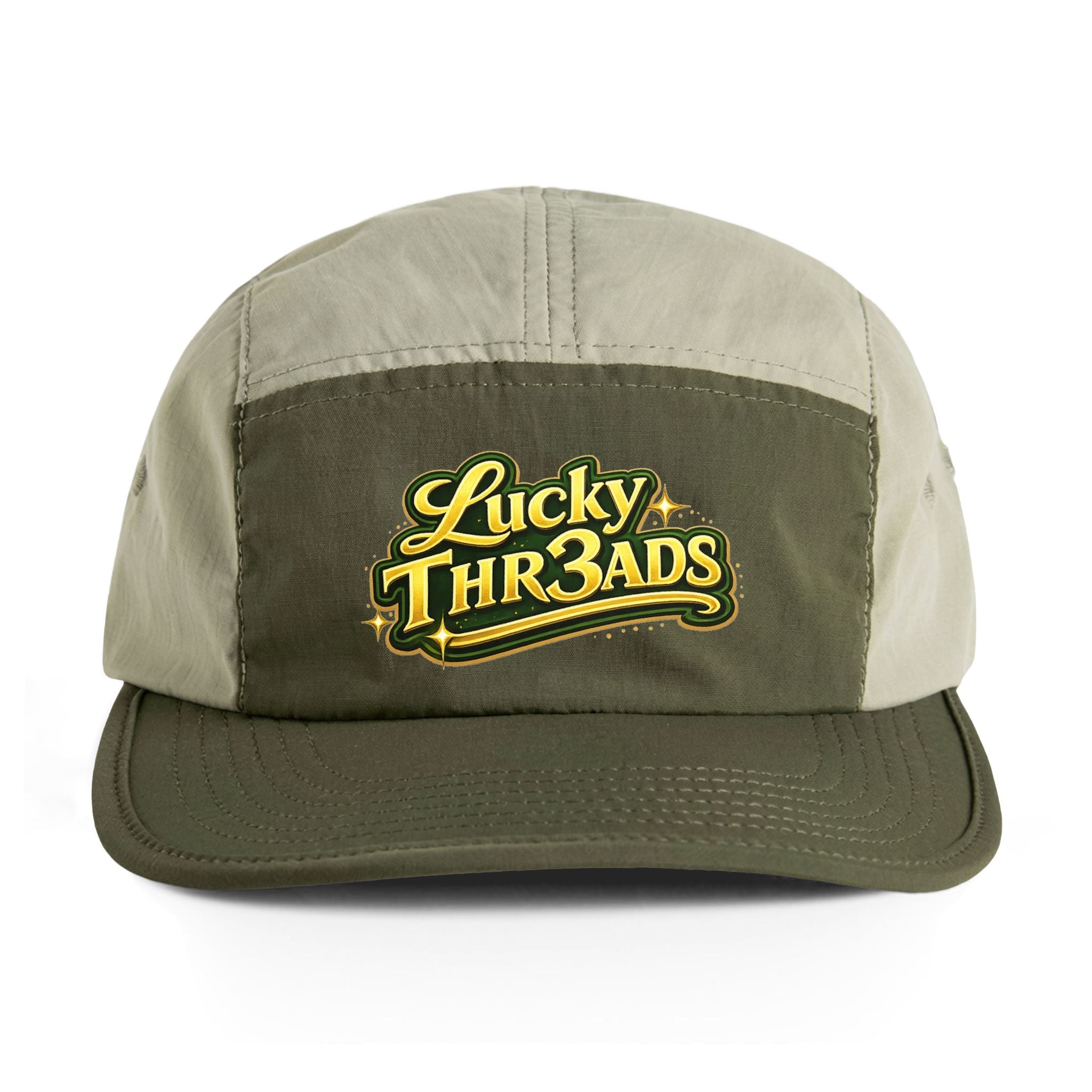 Embroidered "Lucky Thr3ads" Two - Tone Nylon Cap - LUCKY THR3ADS