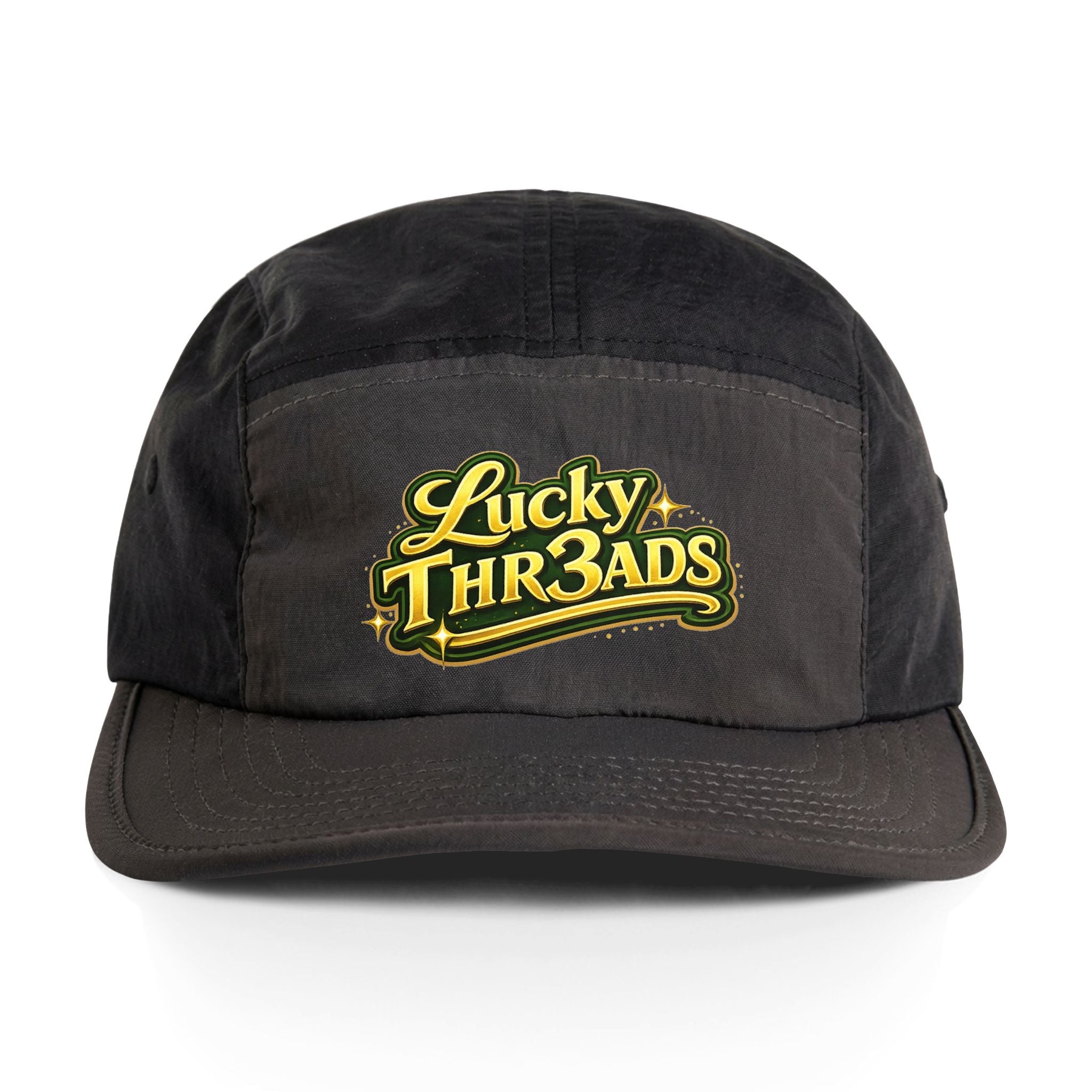 Embroidered "Lucky Thr3ads" Two - Tone Nylon Cap - LUCKY THR3ADS