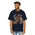 Gangster Poker chip Graphic Tee — Men's Oversized Streetwear Shirt - LUCKY THR3ADS